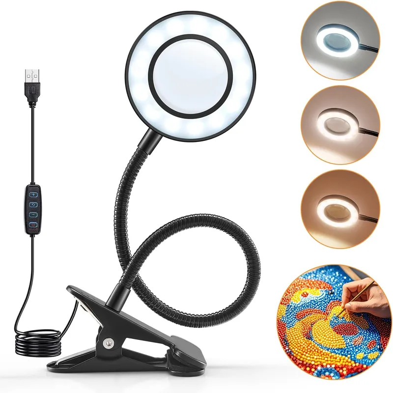 PIKOY Magnifying Lamp with Clamp