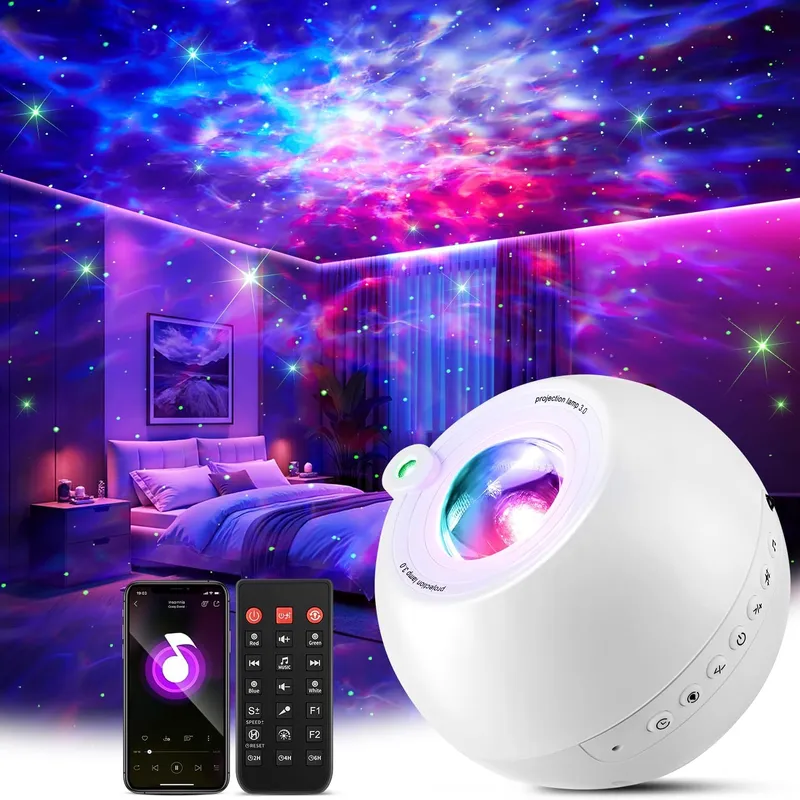 PIKOY Galaxy Projector with White Noise & Bluetooth